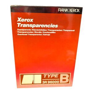 Vintage Xerox 3R96000 Type B Laser Transparencies A4 New